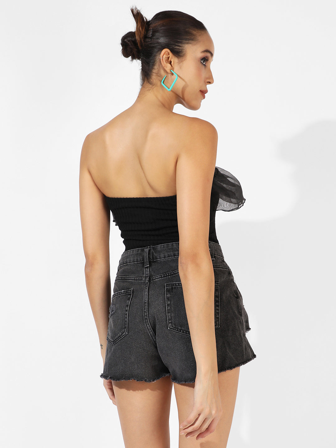 Ribbed Ruffle Bodysuit