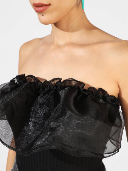 Ribbed Ruffle Bodysuit