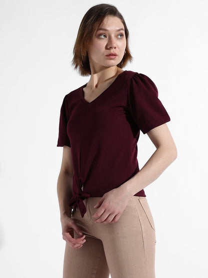 Solid Top With Tie-Up Detail