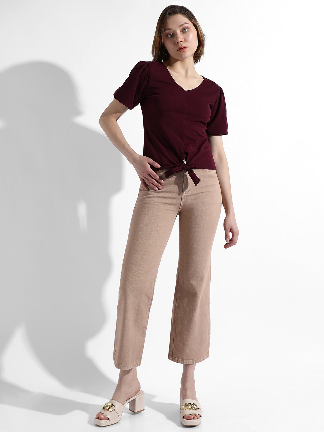 Solid Top With Tie-Up Detail