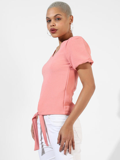 Pink Solid Top