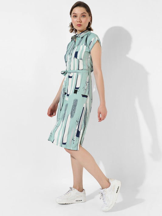 Green Printed Dress