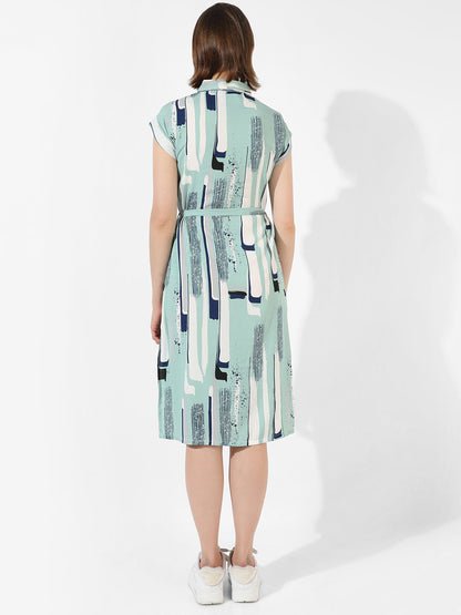 Green Printed Dress