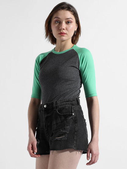 Mint Green Colourblocked Top