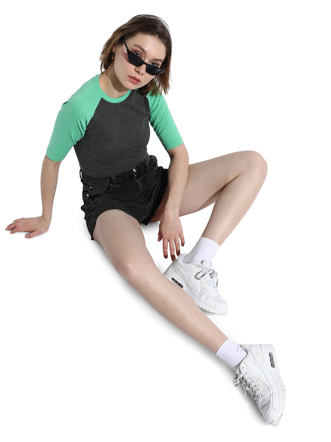 Mint Green Colourblocked Top