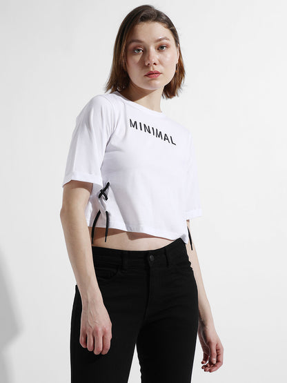 Minimal Top With Criss-Cross Detail