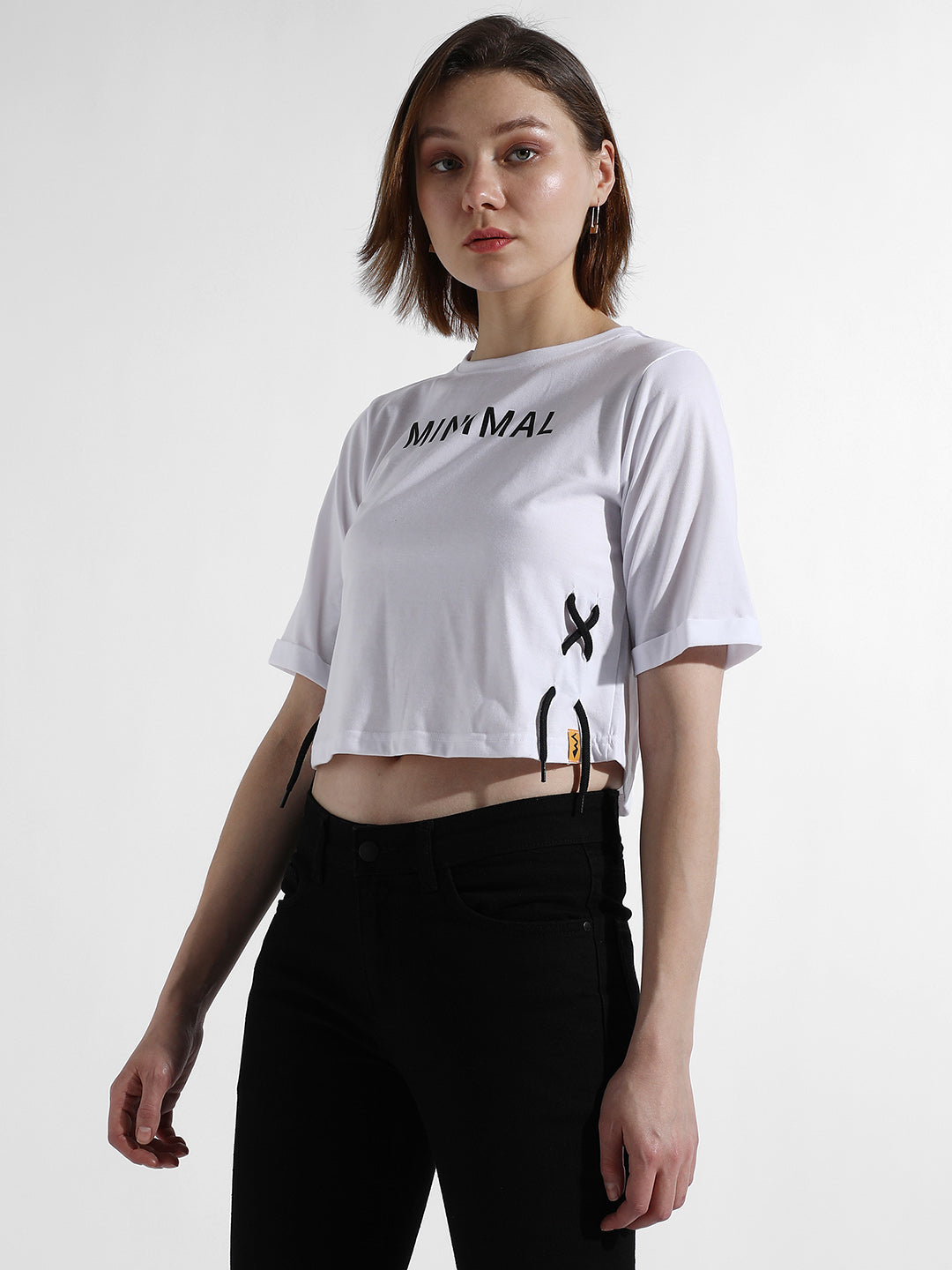 Minimal Top With Criss-Cross Detail