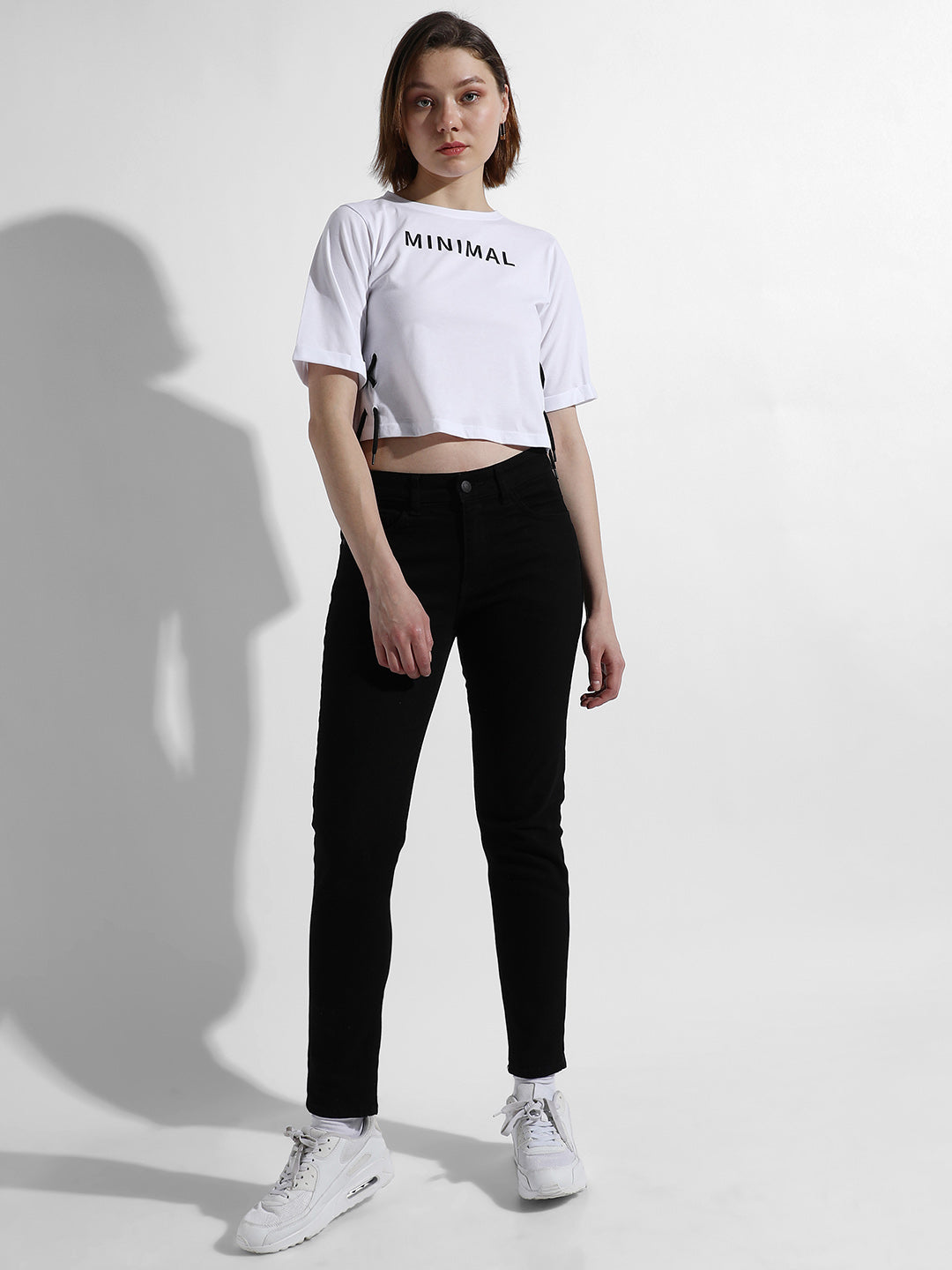 Minimal Top With Criss-Cross Detail