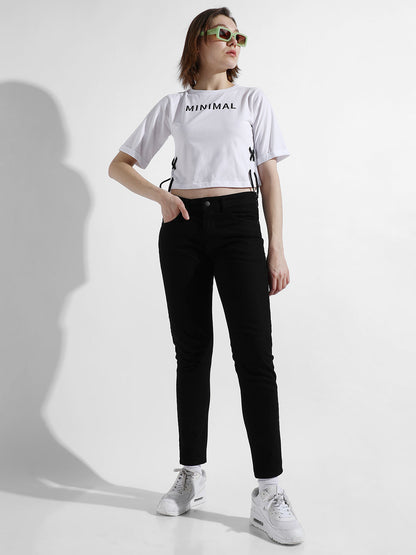 Minimal Top With Criss-Cross Detail