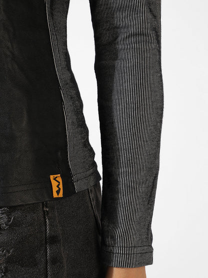 Black & White Striped Top