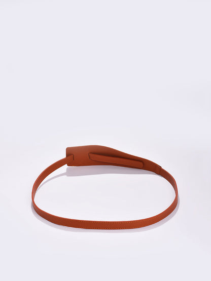 WOMEN TAN PRINTED BELT