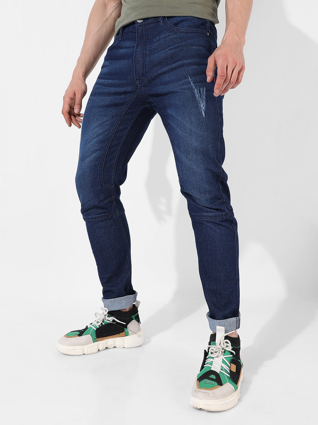 Dark-Washed Denim Jeans