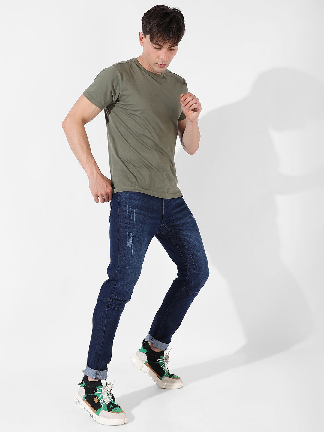 Dark-Washed Denim Jeans