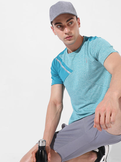Contrast Heathered Activewear T-Shirt