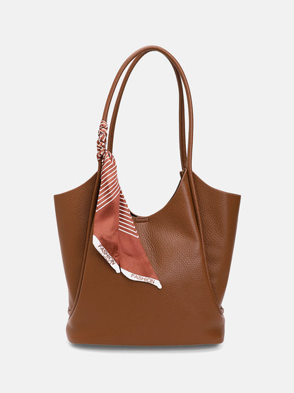 The Metrograph  Tote Bag With Pouch - Mocha Brown