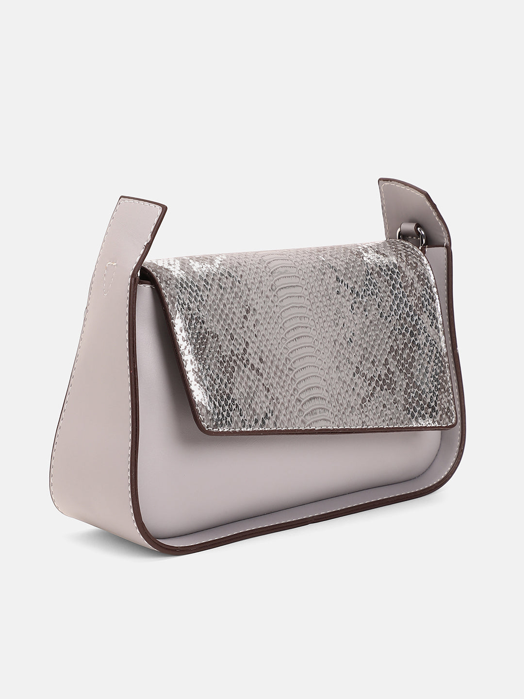 The Coilmark Asymmetric Hand Bag - Coin Grey