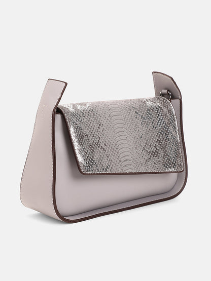 The Coilmark Asymmetric Hand Bag - Coin Grey
