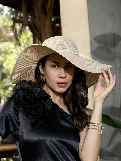 Maddalena Sun Hat - Cream White