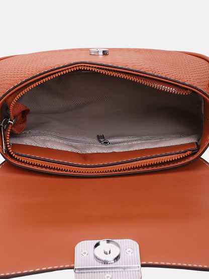 The Coilmark Curve Hand Bag - Terracotta Brown