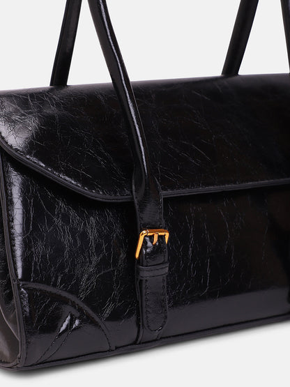 The Coreline Satchel Bag - Onyx Black