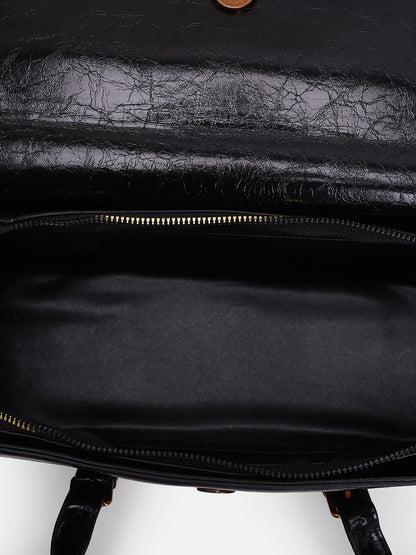 The Coreline Satchel Bag - Onyx Black