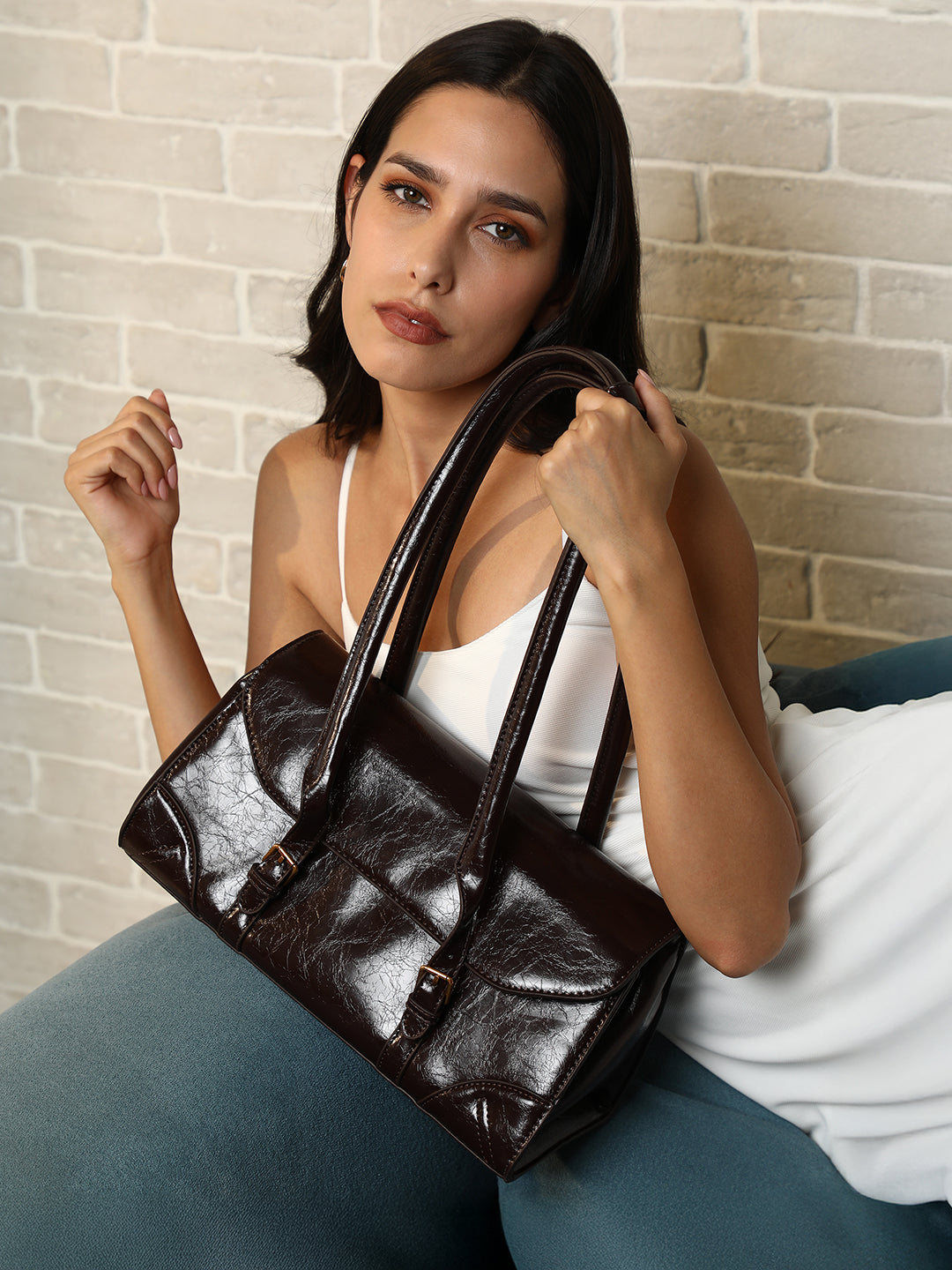 The Coreline Satchel Bag - Coffee Brown