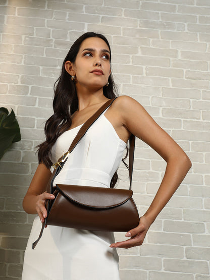 The Edge-Fold Sling Bag - Chocolate Brown