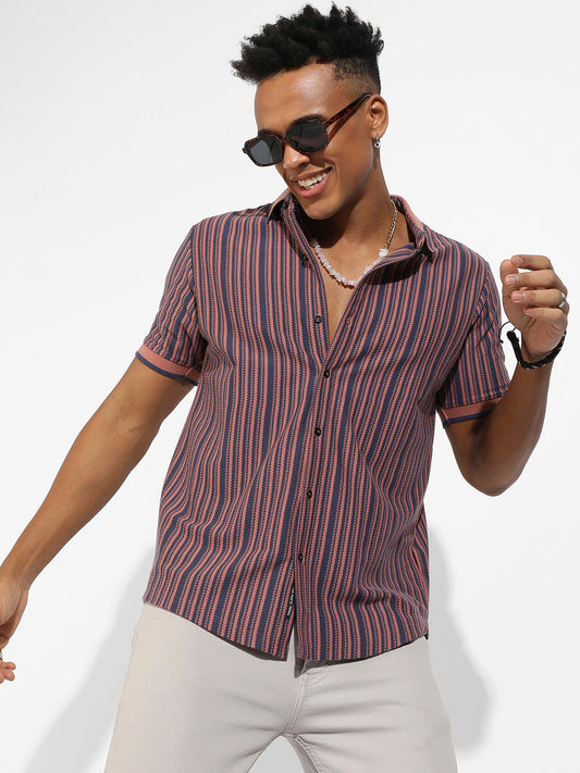 Contrast Knitted Shirt