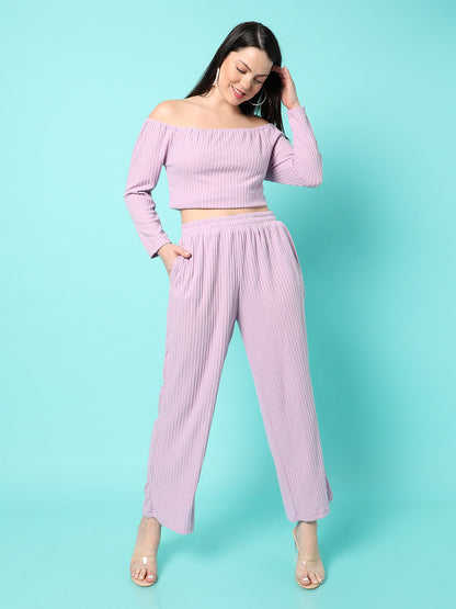 Co-Ord Set(Crop Top & Pant)