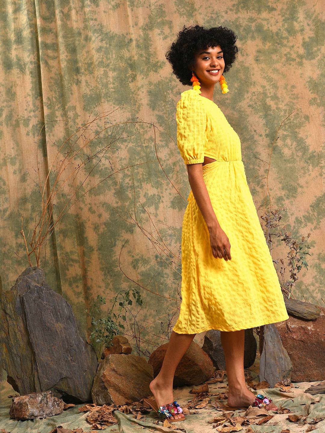 Cut-Out Tie-Up Dress