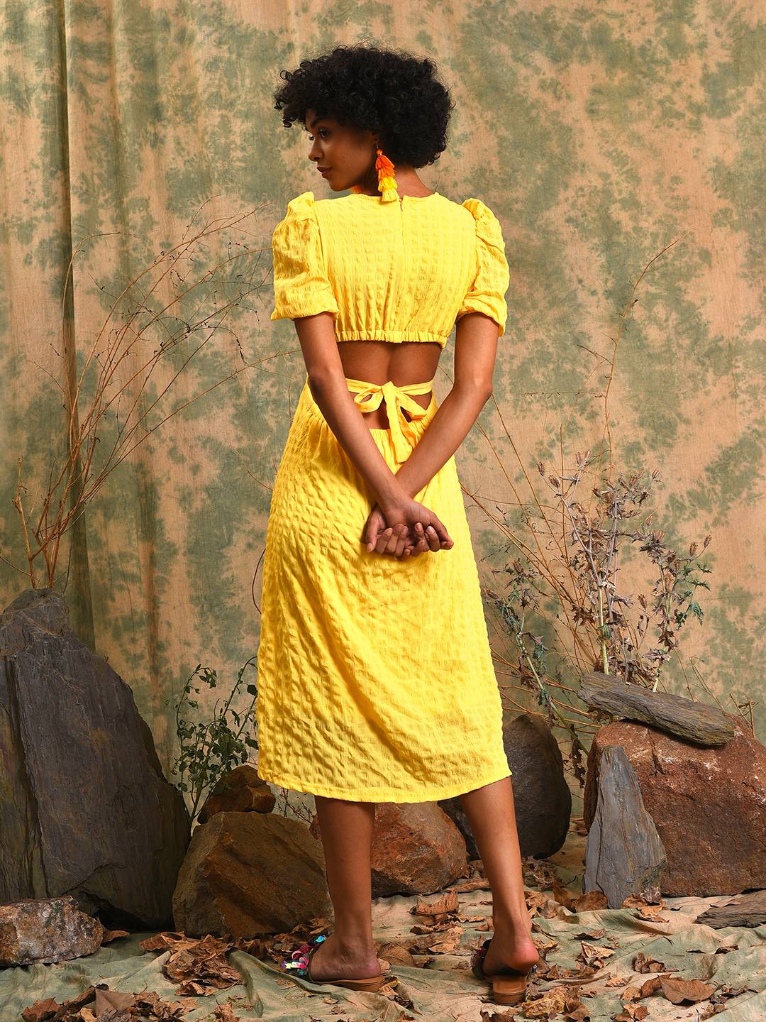 Cut-Out Tie-Up Dress