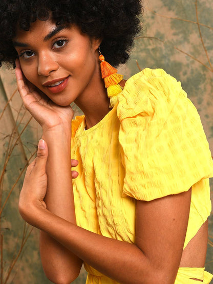 Cut-Out Tie-Up Dress