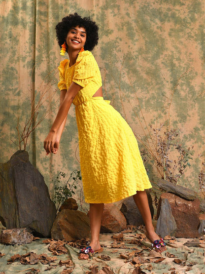 Cut-Out Tie-Up Dress