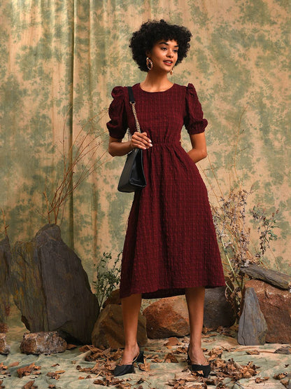 Solid Dress With Cutout Detail