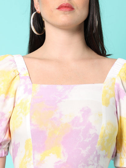 Tie-Dye Stylish Midi Dress