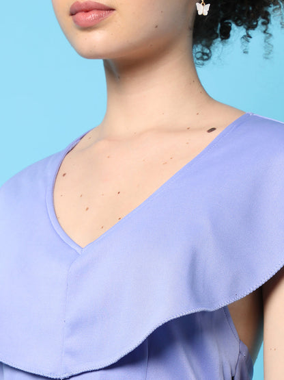 Solid Stylish Midi Dress