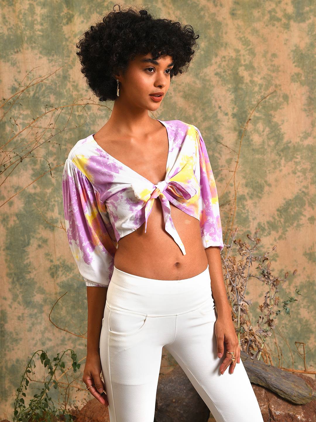 Printed Stylish Casual Crop Top