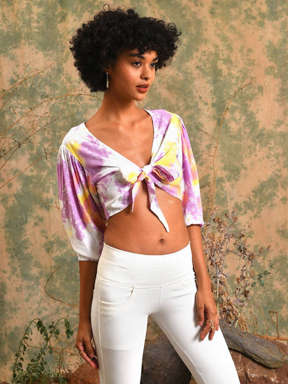 Printed Stylish Casual Crop Top