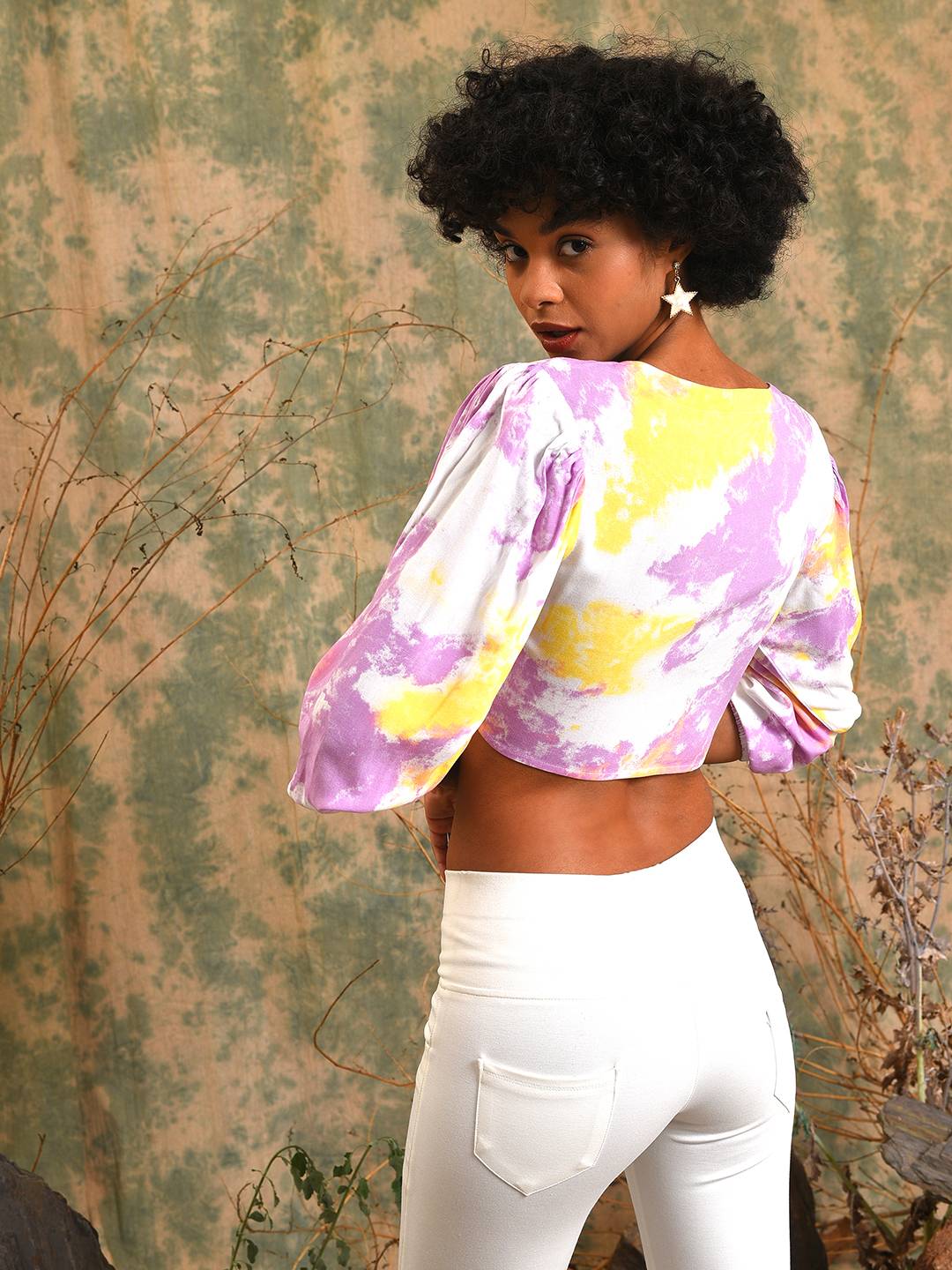 Printed Stylish Casual Crop Top