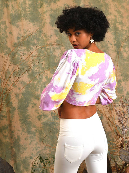 Printed Stylish Casual Crop Top