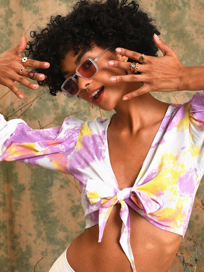 Printed Stylish Casual Crop Top