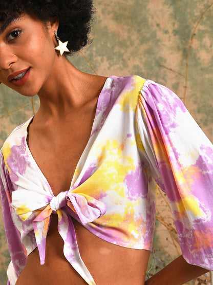 Printed Stylish Casual Crop Top