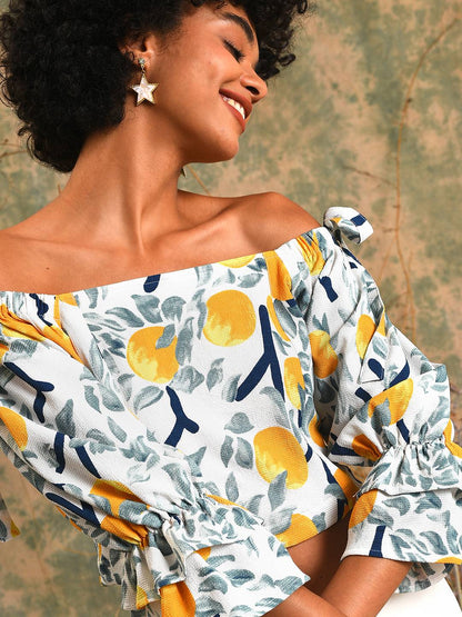 Printed Stylish Casual Crop Top