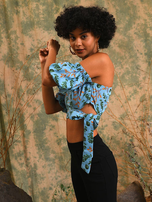 Printed Stylish Casual Crop Top