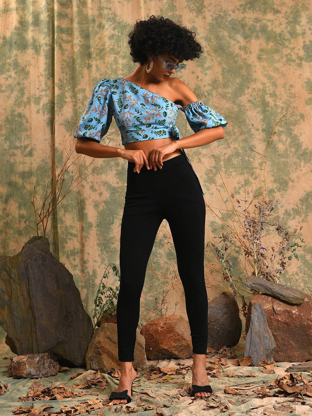 Printed Stylish Casual Crop Top