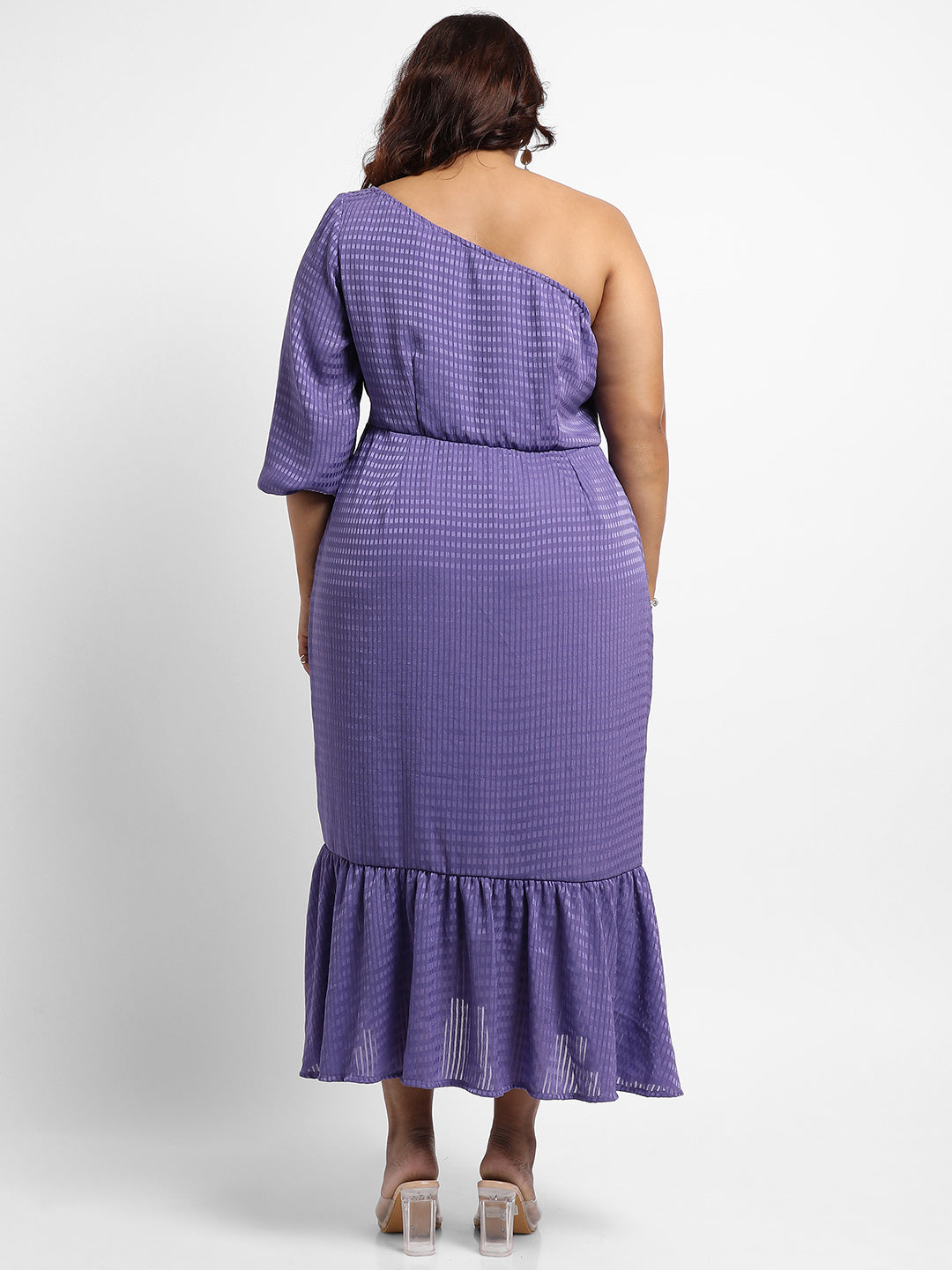 Purple Self-Design Dress