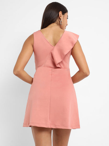 Asymmetrical Ruffle Dress