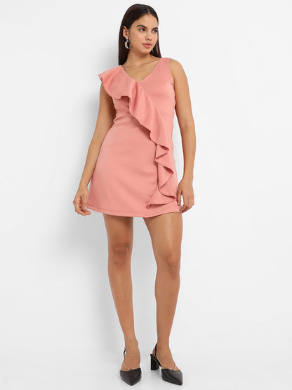Asymmetrical Ruffle Dress