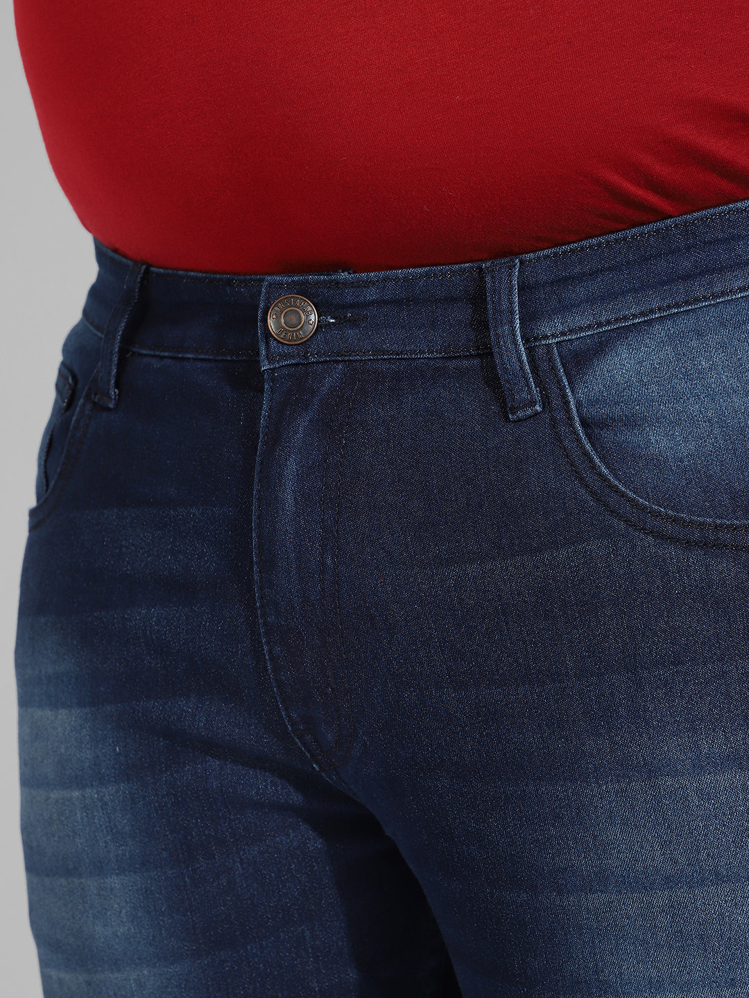 Instafab Plus Menâ€™s Regular Fit Denim Jeans