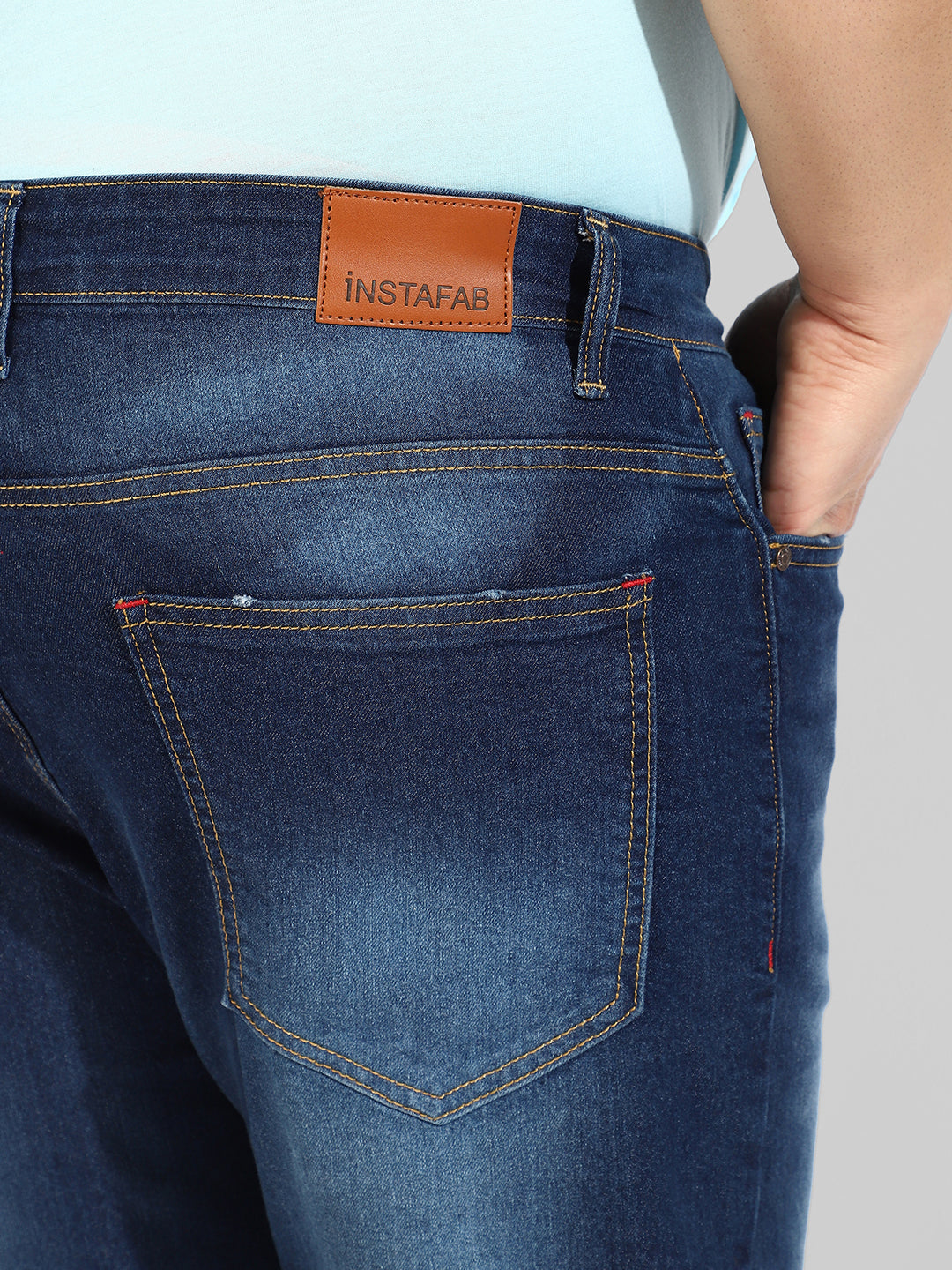 Instafab Plus Menâ€™s Regular Fit Denim Shorts